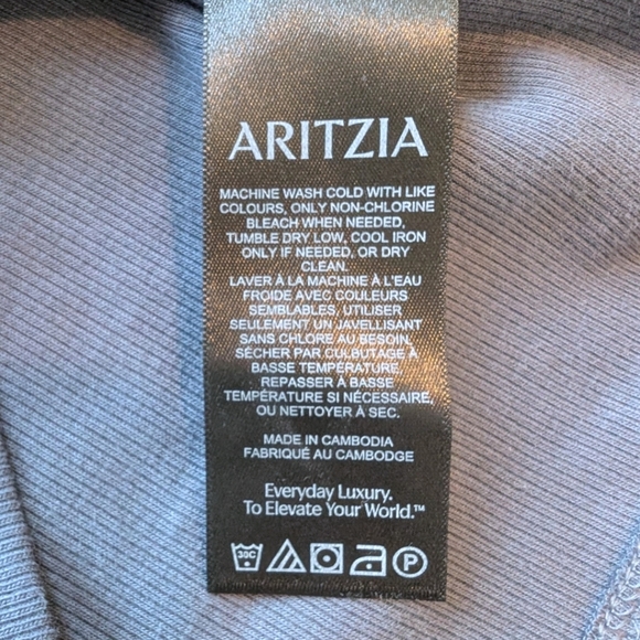 Aritzia Homestretch Rib Lace V-neck Cami Tank Vintage Navy New With Tag Women XL - Picture 6 of 13